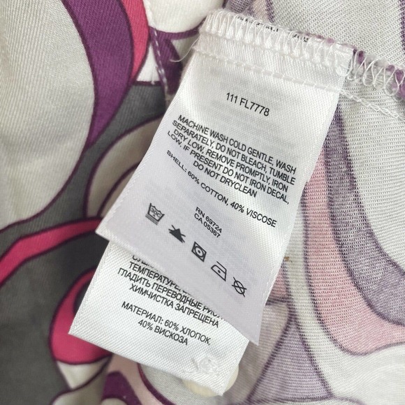 Columbia Blouse Womens Extra Small Purple Floral Outdoor Viscose Spring Casual - Picture 6 of 11